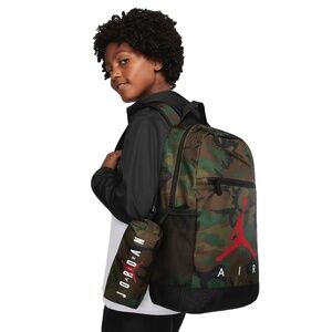 Nike Jordan Air School 9A0503-650 Camo Unisex School Big Kids Backpack (17L)
